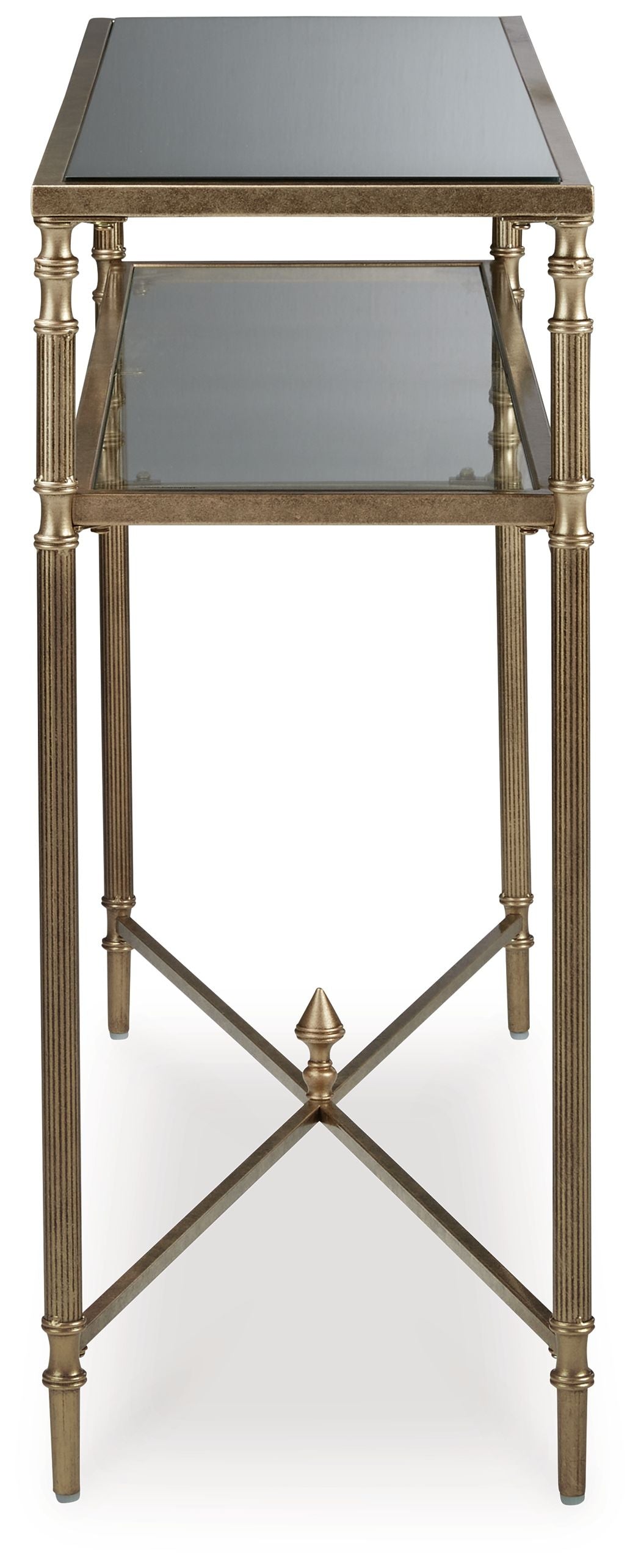 Cloverty - Sofa Table - Aged Gold Finish