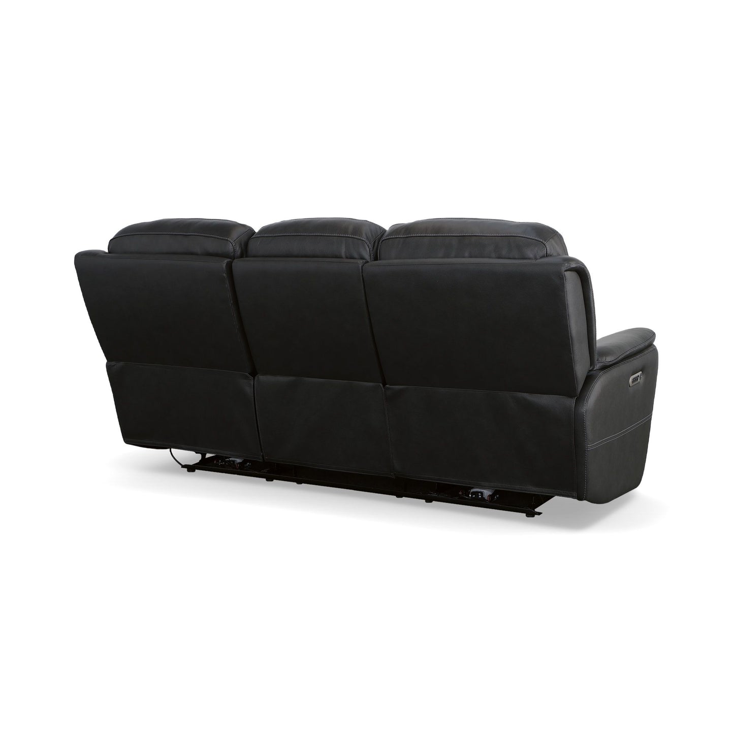 Crew - Power Reclining Sofa With Power Headrests & Lumbar - Black