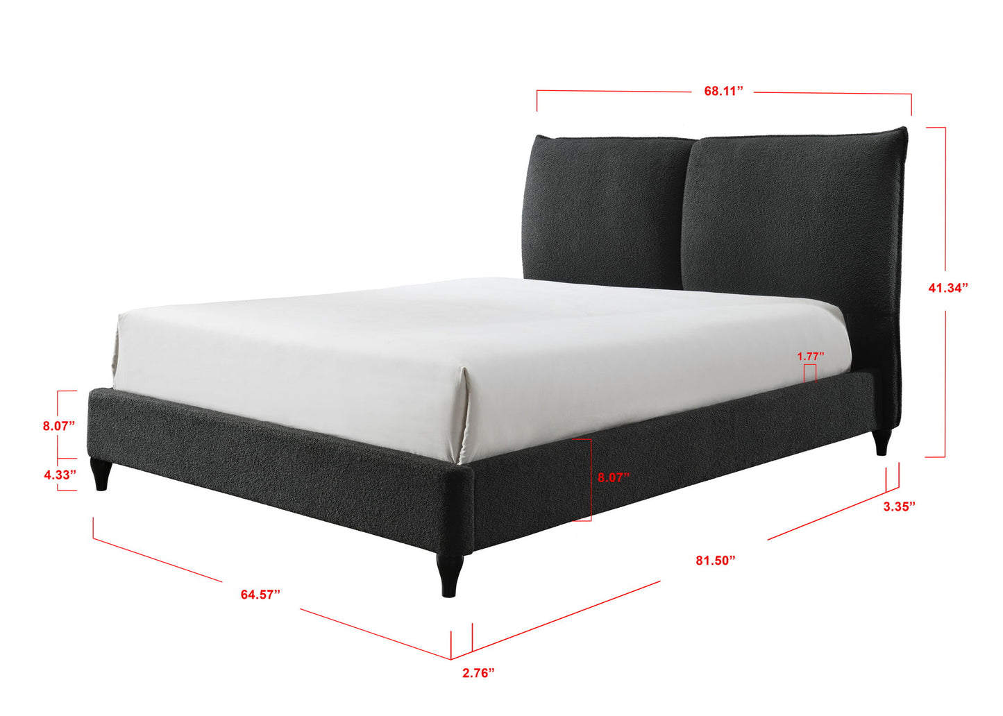 Jenn - Upholstered Bed With Decking Board Set