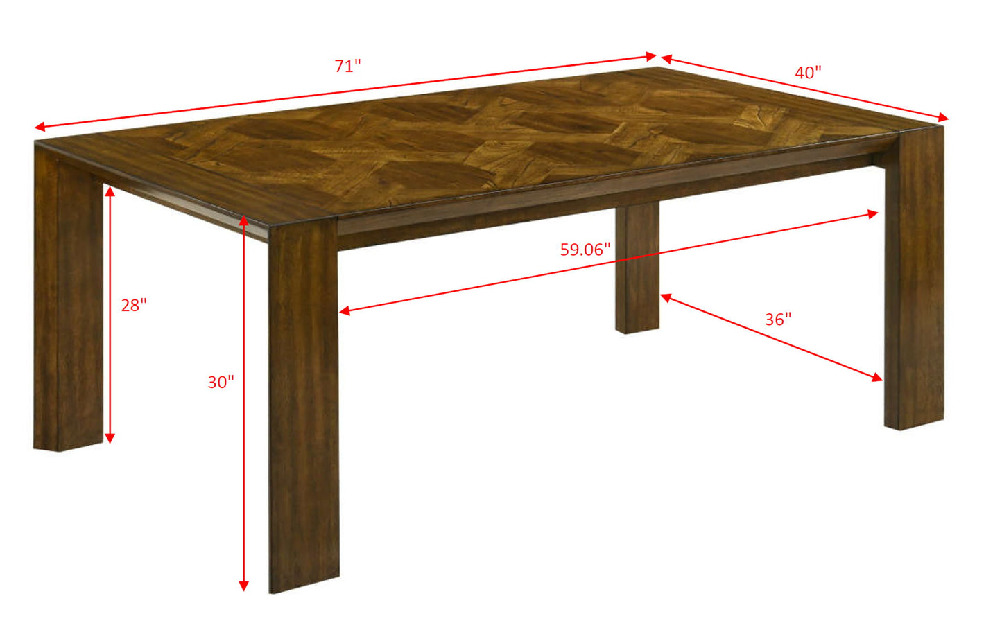 Hollister - Dining Table - Brown