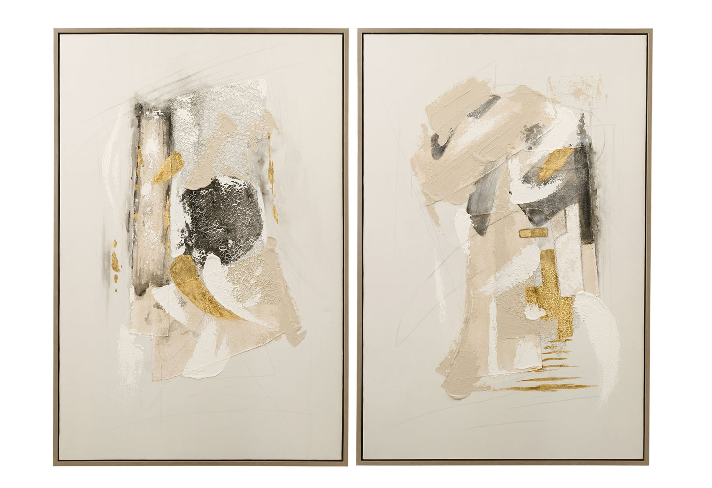 Spencer Framed Canvas (Set of 2) - Beige