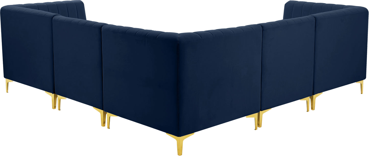 Alina - Modular Sectional 5 Piece - Navy