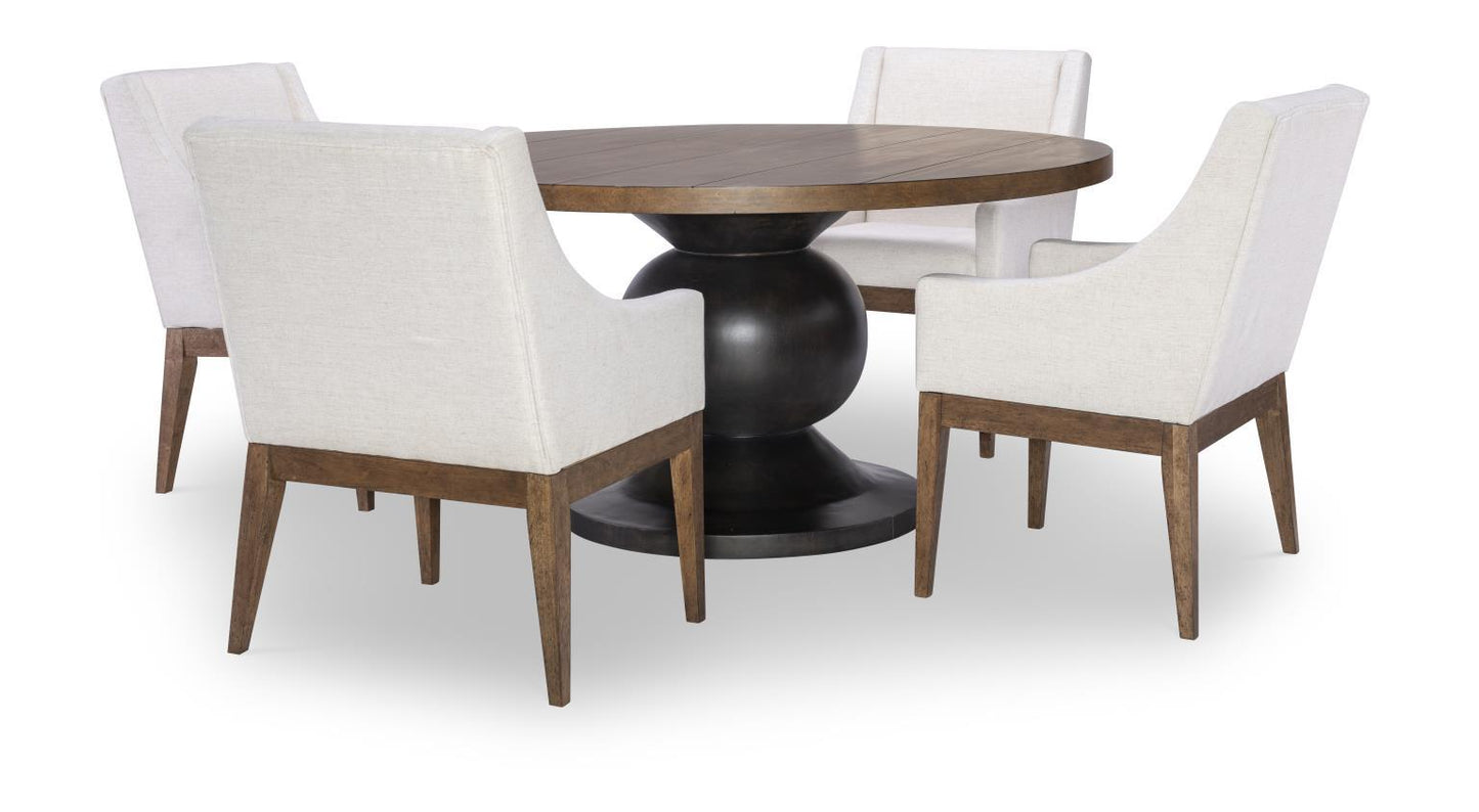 Artisan's Place - Upholstered Host Chair (Set of 2) - Vintage Pine Ironwood