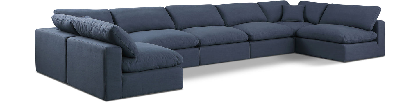 Comfy - 7 Piece Linen Modular Armless Sectional
