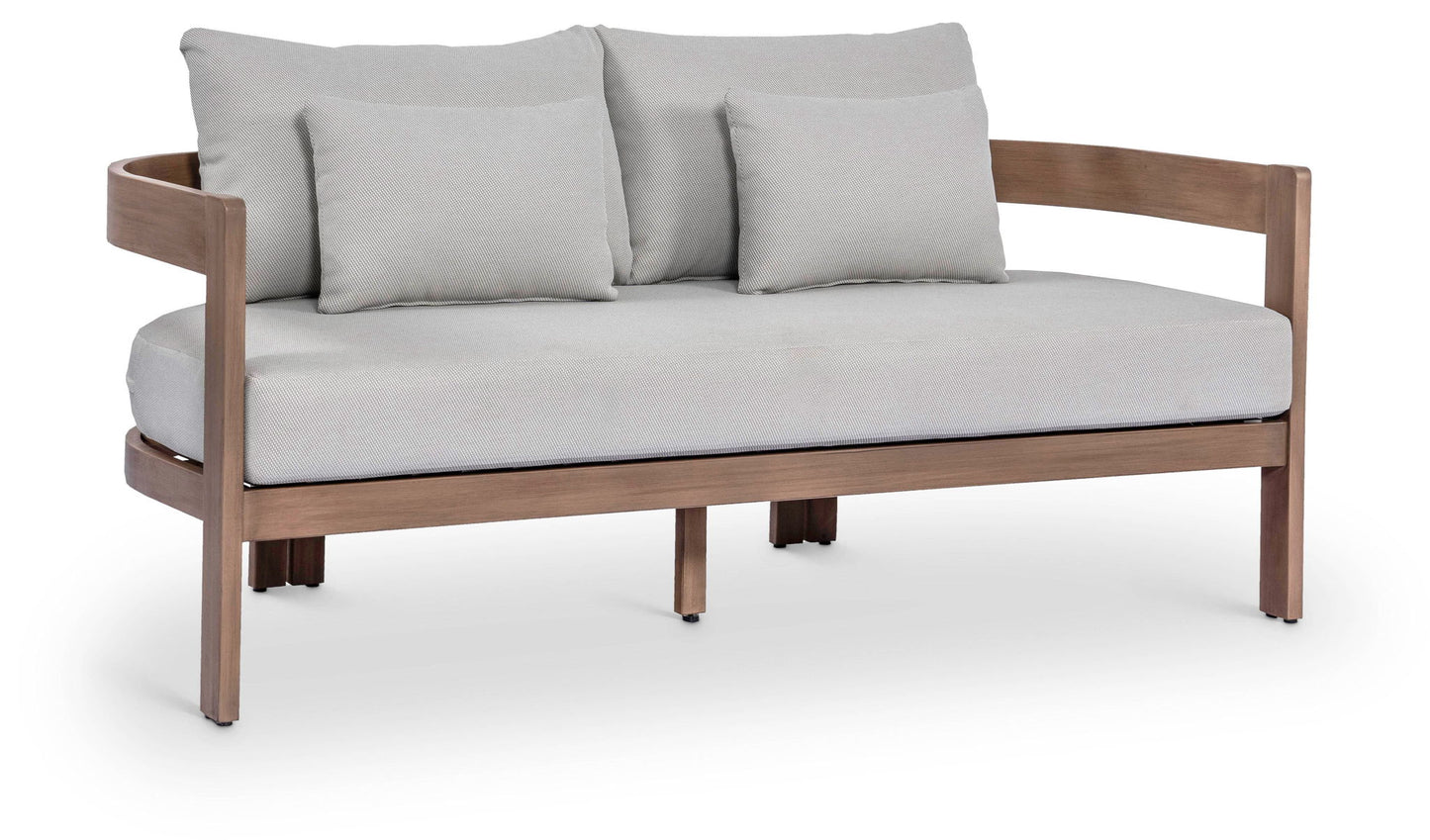 Newport - Water Resistant Fabric 65" Upholstered Outdoor Patio Loveseat