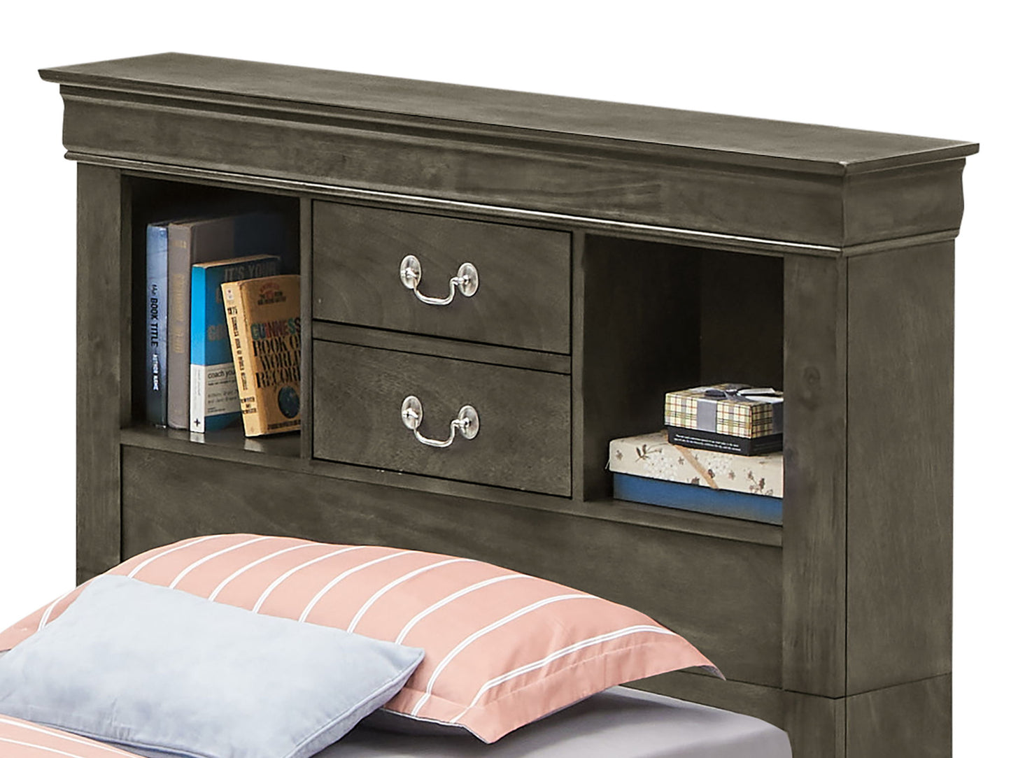 Glory Furniture - Louis Phillipe - Bookcase Storage Bed