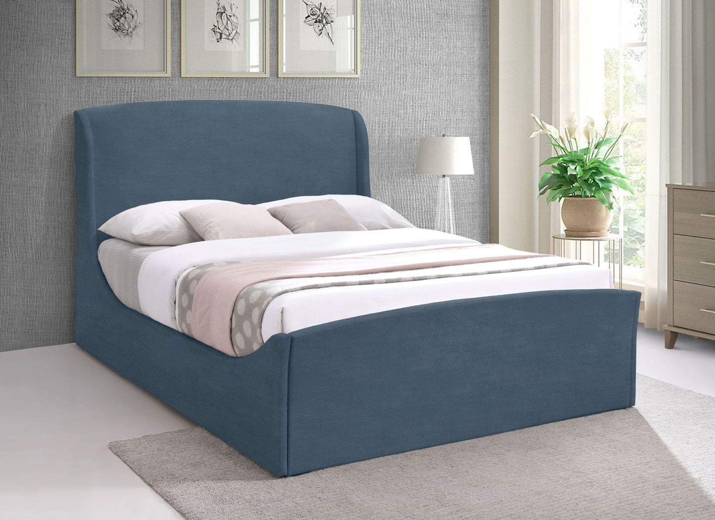 Tess - King Bed - Blue