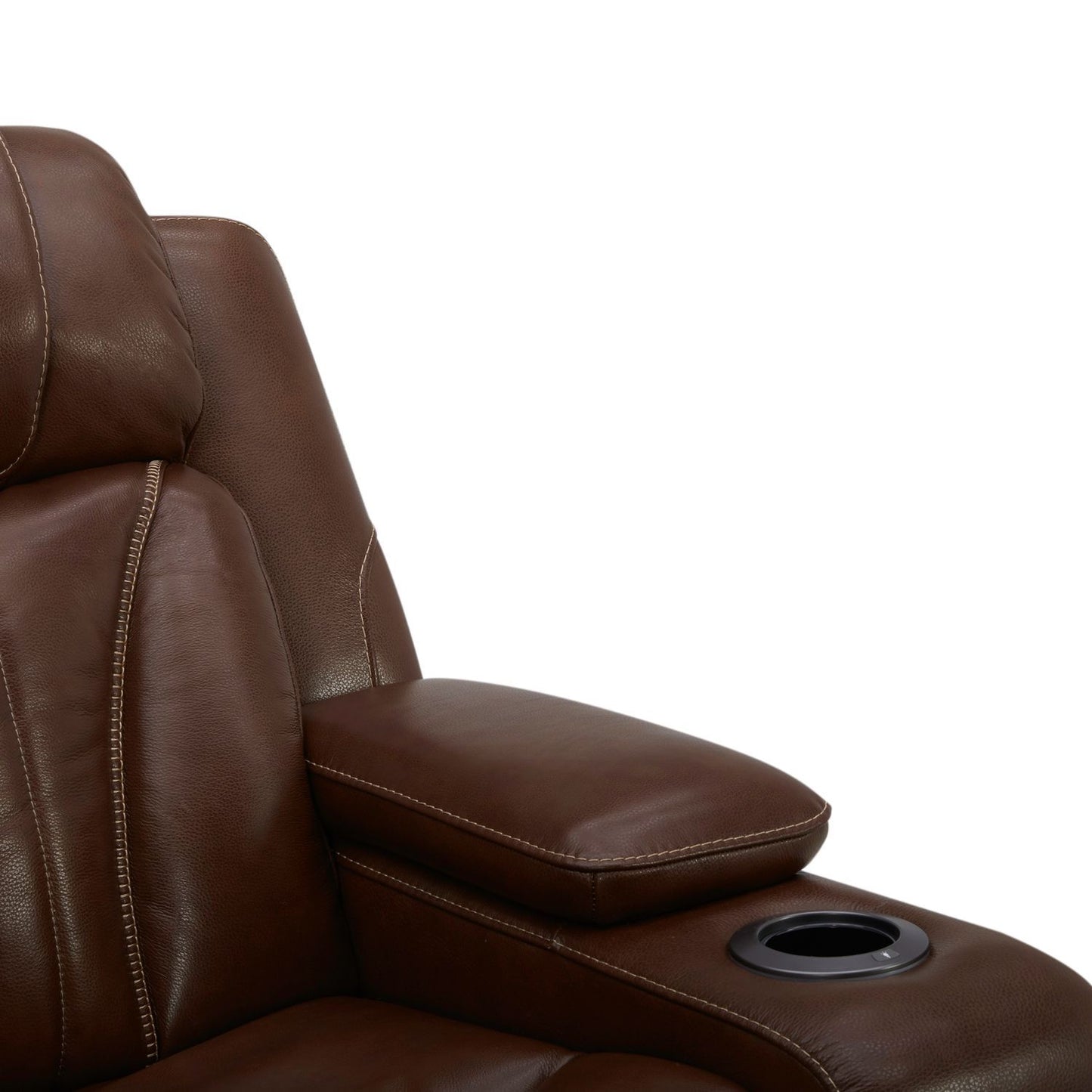 Caswell - Loveseat With Console P2 & ZG - Brown