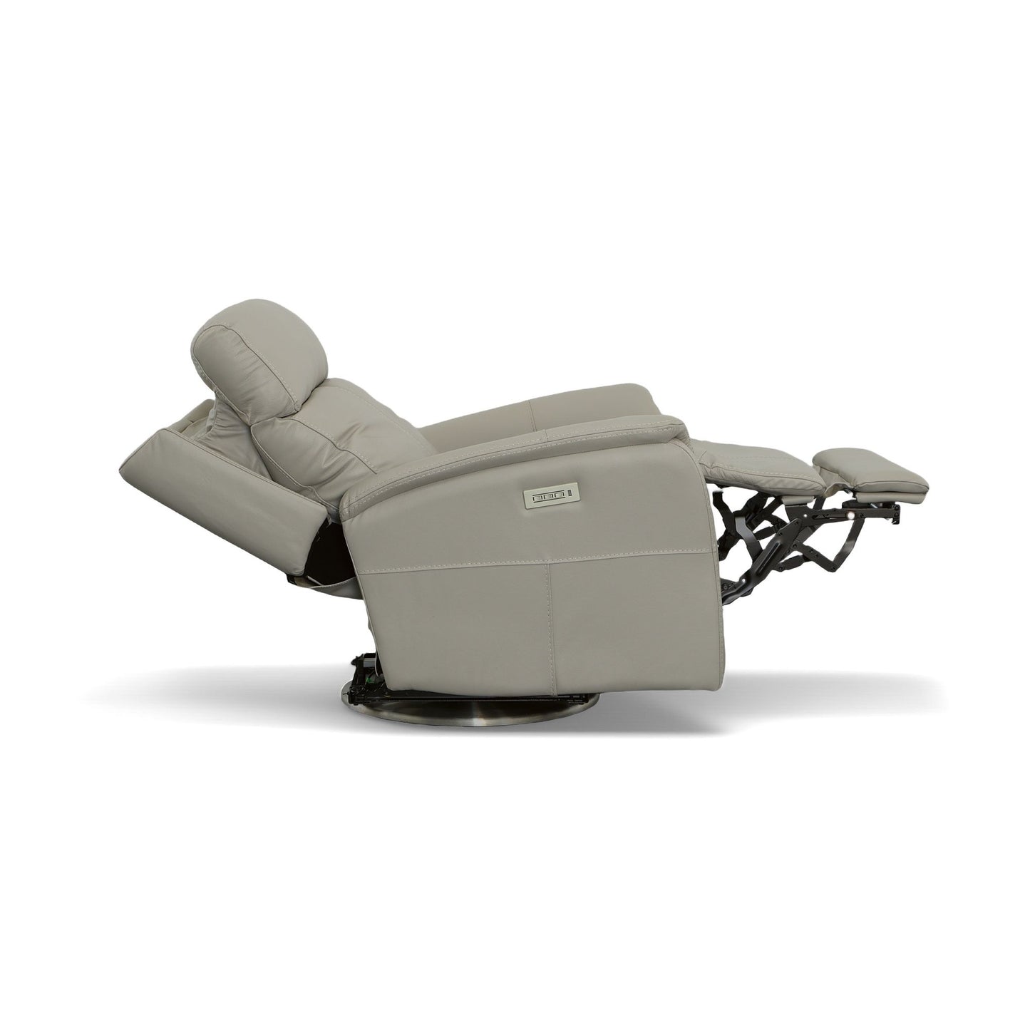 View - Swivel Power Recliner with Power Headrest & Lumbar