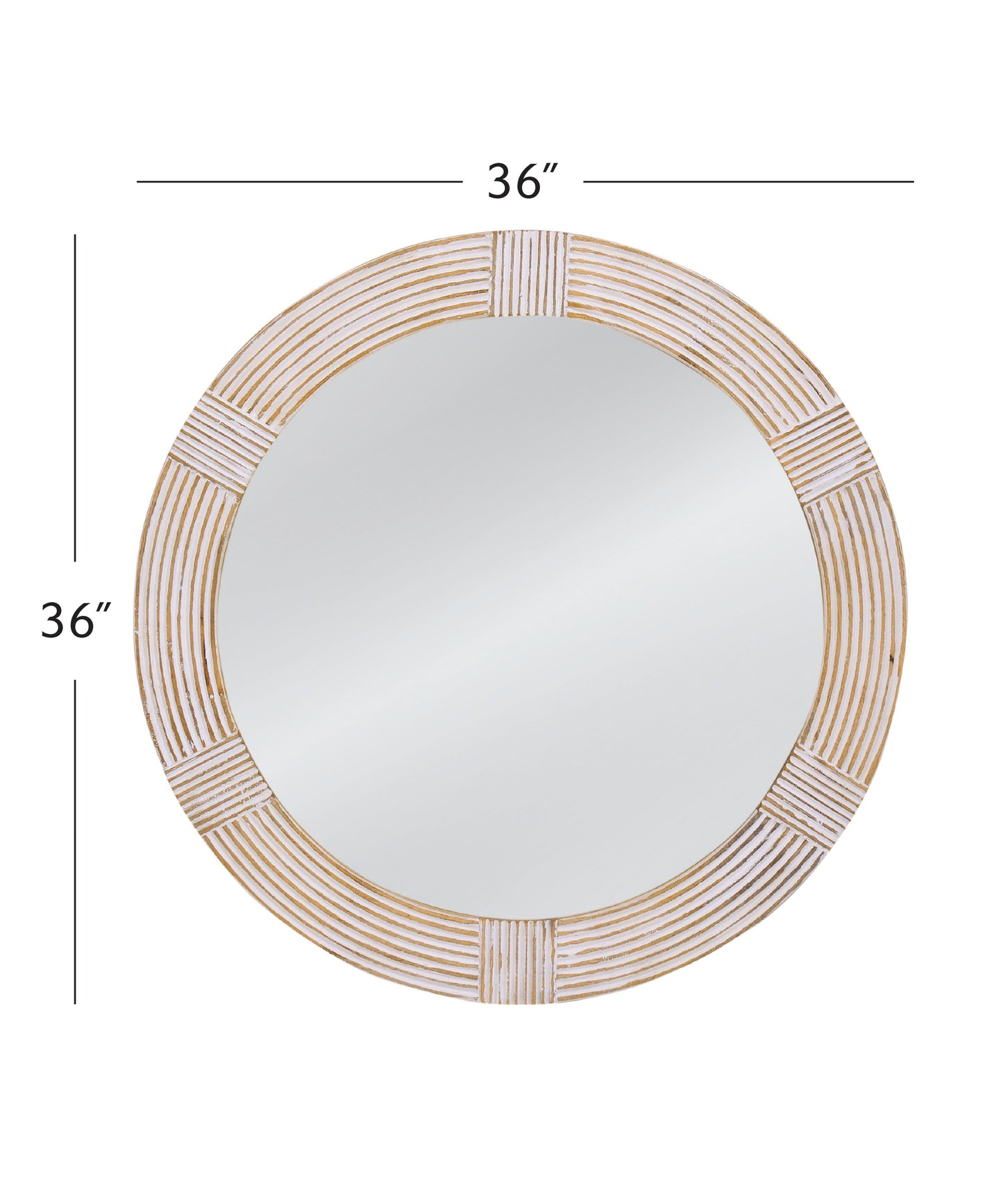 Brockton - Wall Mirror - White Wash