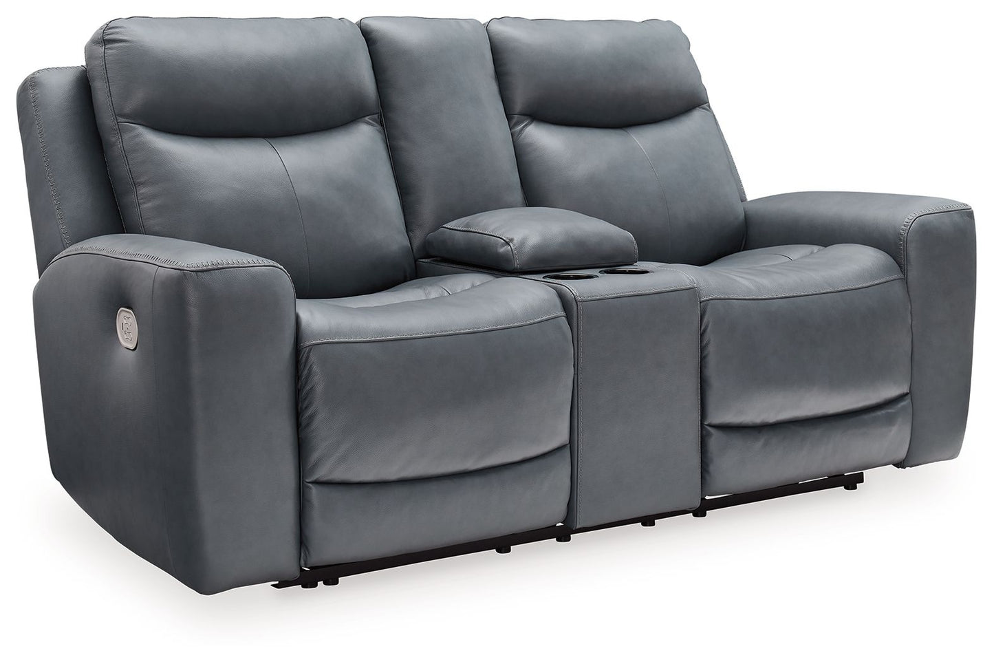 Mindanao - 2 Pc. - Power Reclining Sofa, Power Reclining Loveseat with Console - Steel