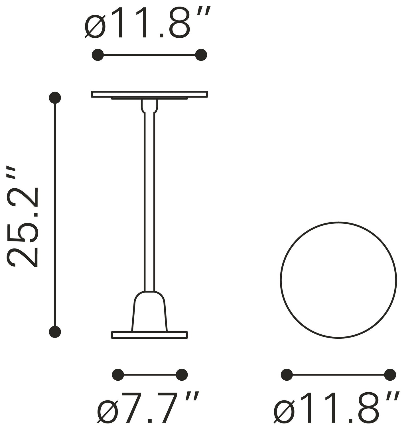 Woozy - Side Table - White / Black