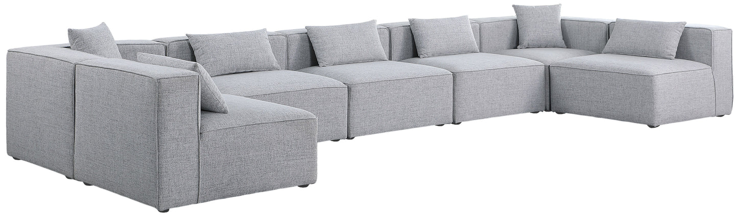 Cube - Modular Sectional 7 Piece - Gray