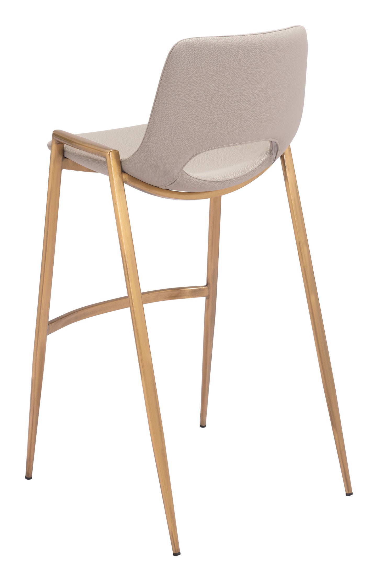 Desi - Barstool (Set of 2) - Beige / Gold