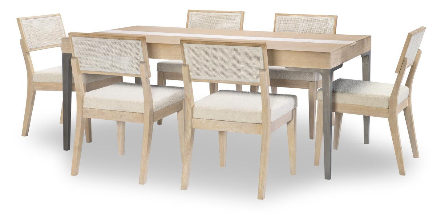 Biscayne - Complete Leg Table With Stone Insert - Malabar With Alabaster Fronts