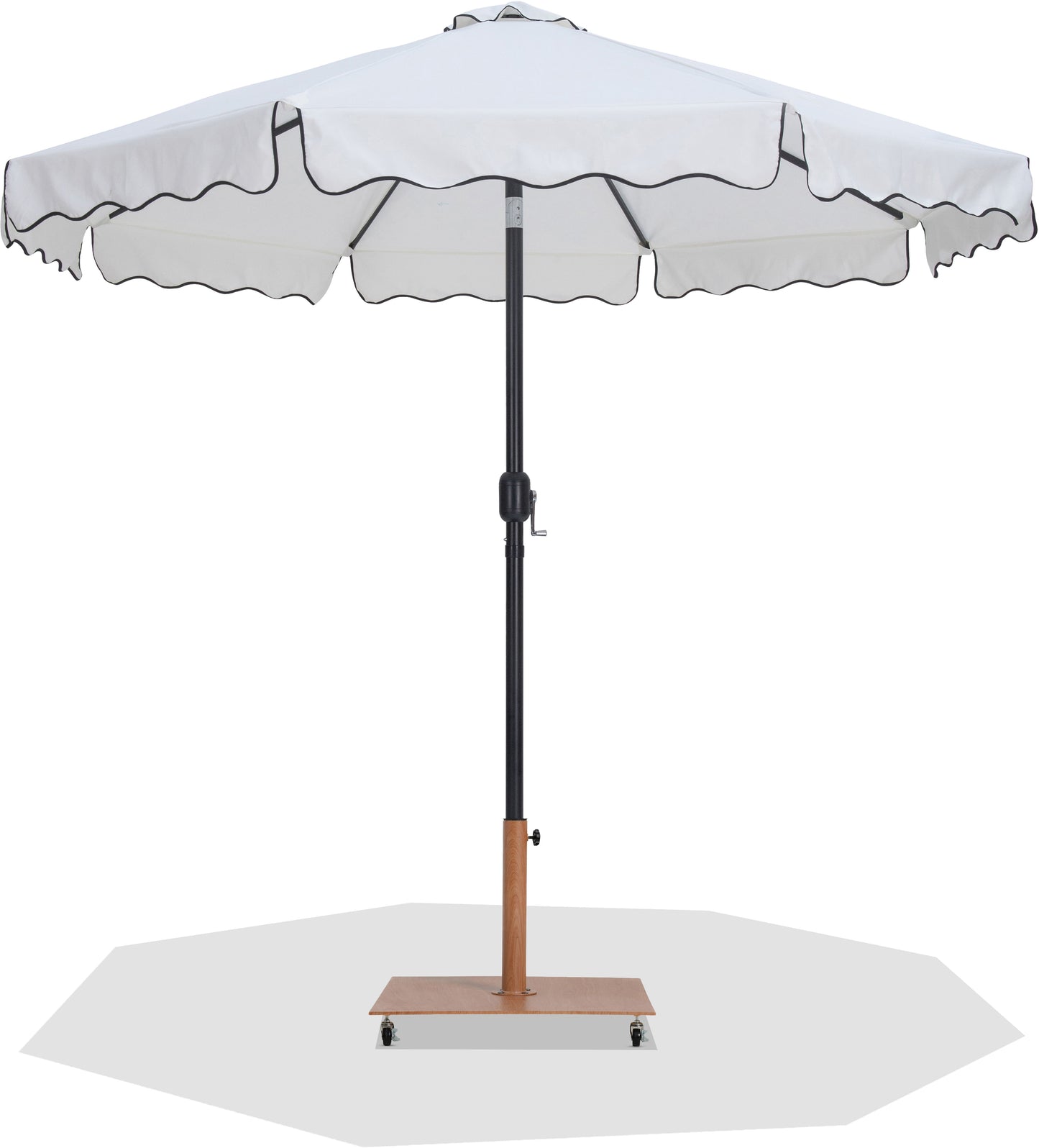 Amalfi - Aluminum Patio Umbrella - Light Brown Base / Black Pole