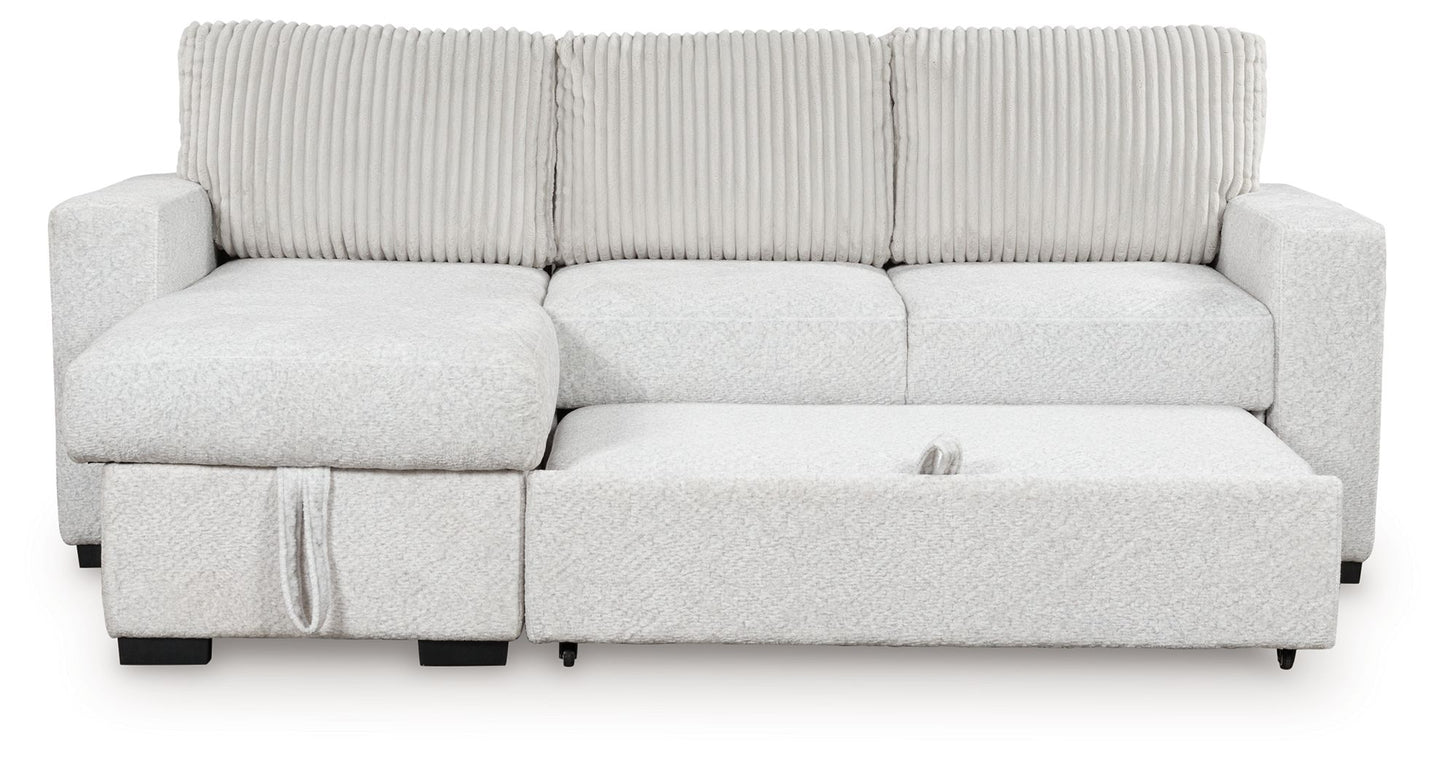 Wohlen - 2-Piece Sectional With Pop Up Sleeper And LAF Corner Chaise - Alloy