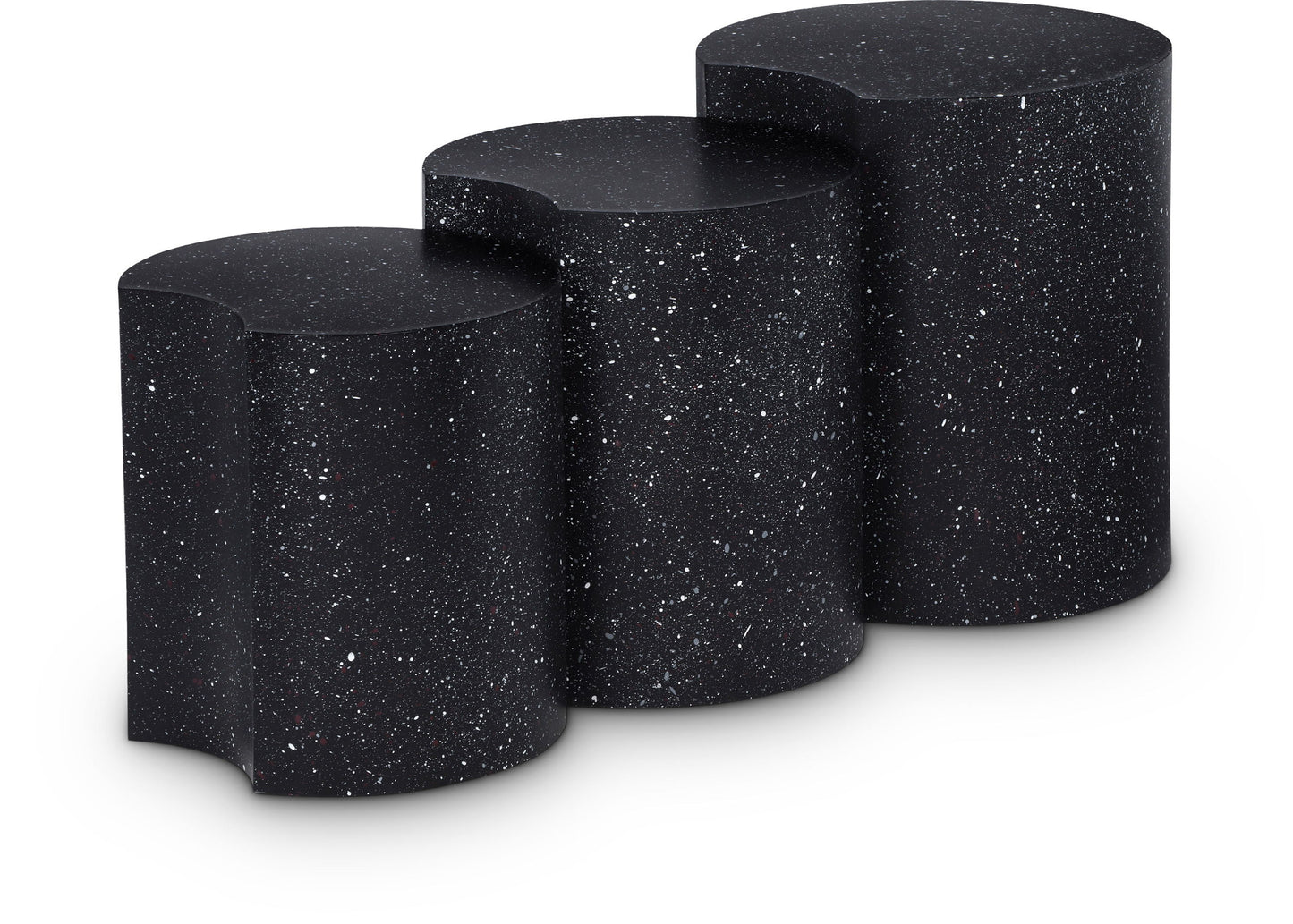 Dimple - 3 Piece Modular End Table - Terazzo Finish