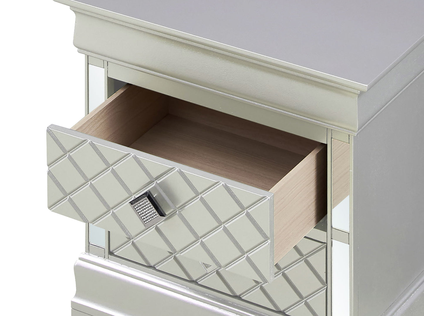 Verona - 24" Nightstand - Silver Champagne