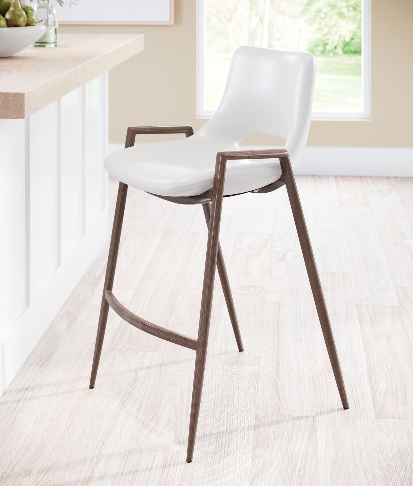 Desi - Counter Stool (Set of 2) Walnut Legs