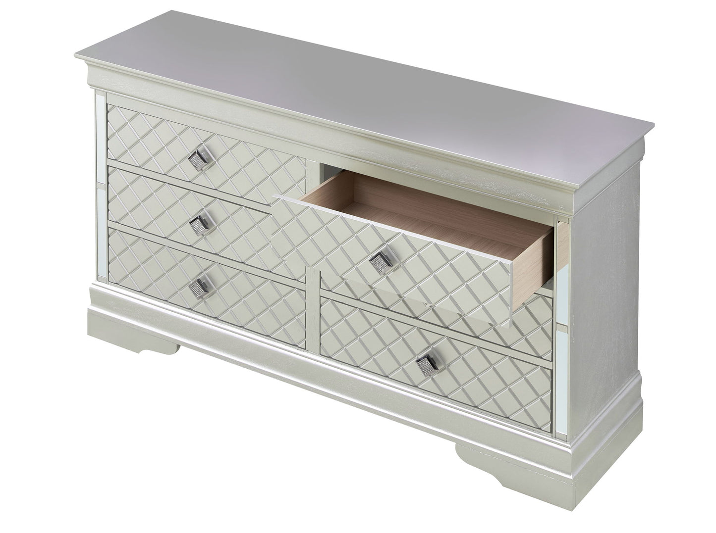 Verona - 33" Dresser - Silver Champagne