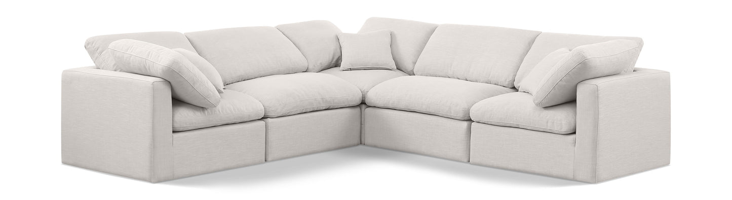Indulge - Linen 5 Piece Modular Corner Sectional