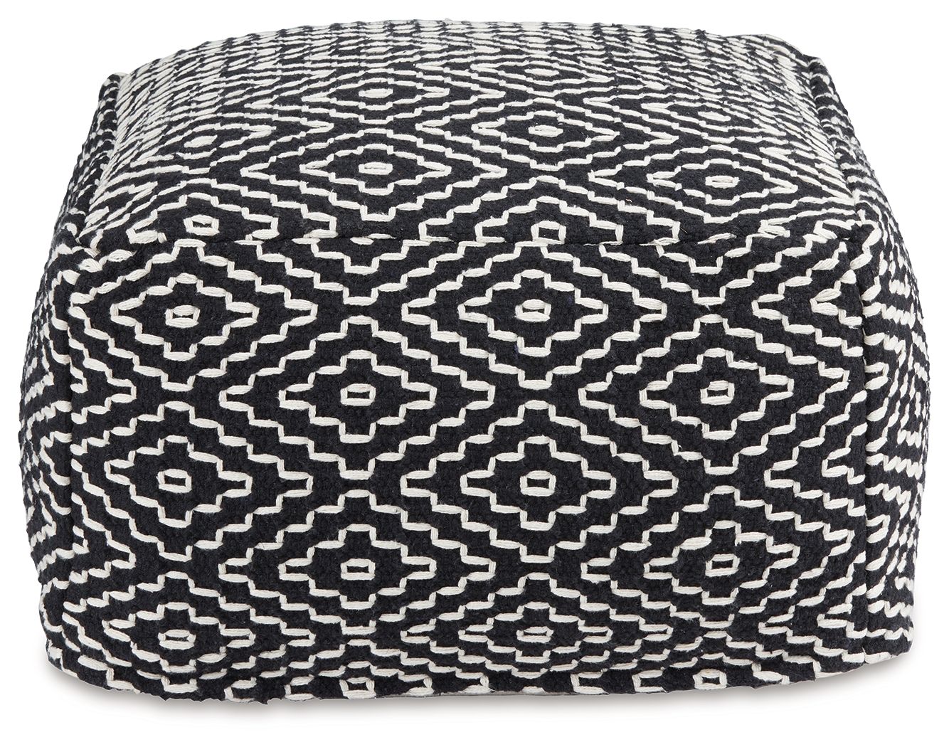 Jasett - Pouf - Black / Ivory