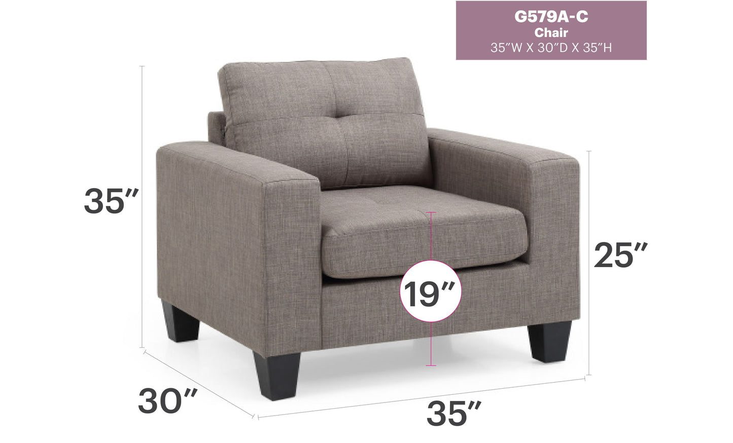 Glory Furniture - Newbury - Club Chair