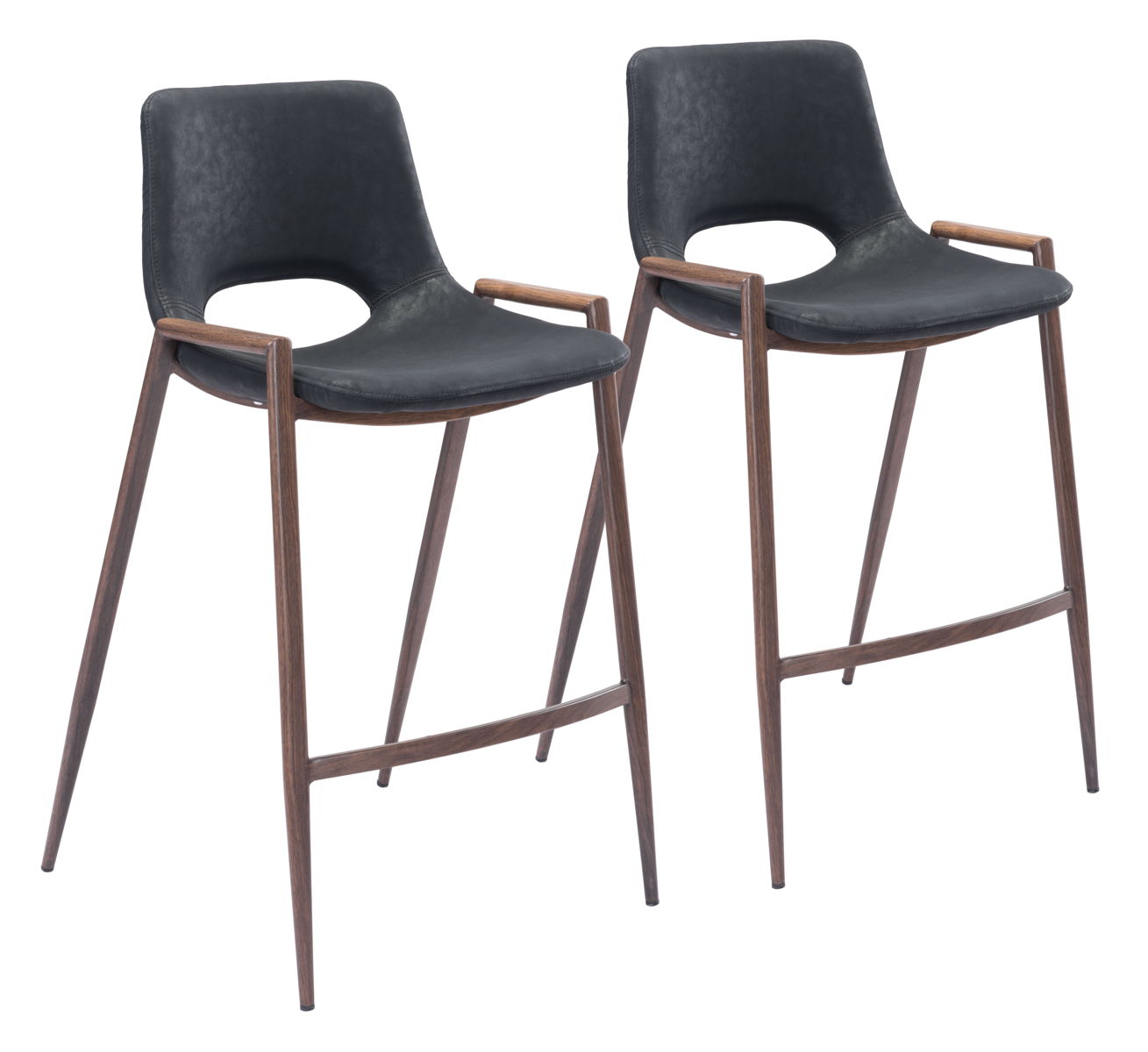 Desi - Counter Stool (Set of 2) Walnut Legs