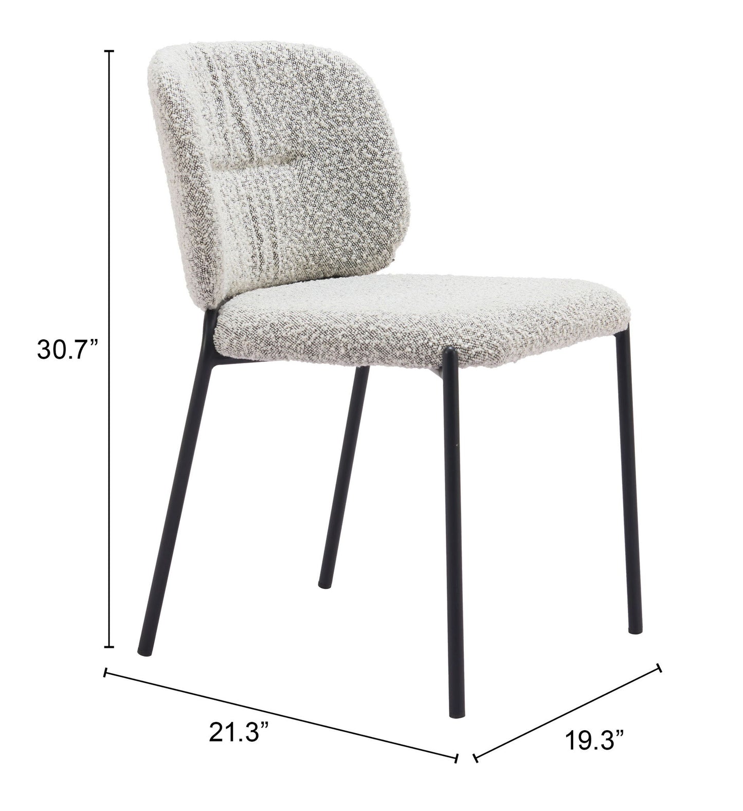 Plat - Dining Chair (Set of 2) - Gray