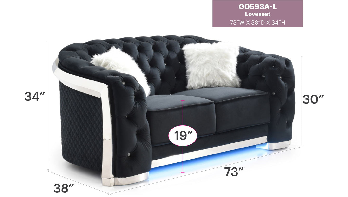 Glory Furniture - Sapphire - Loveseat