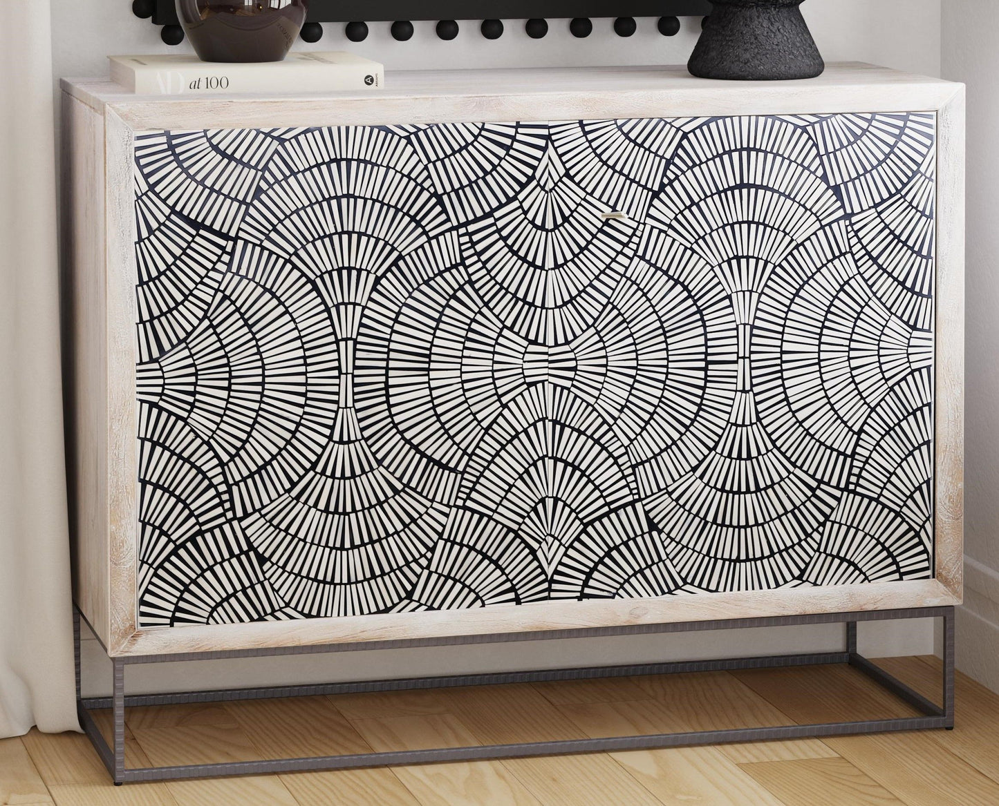 Magnolia - Bar Cabinet - Contrast Bone / White Wash Mango