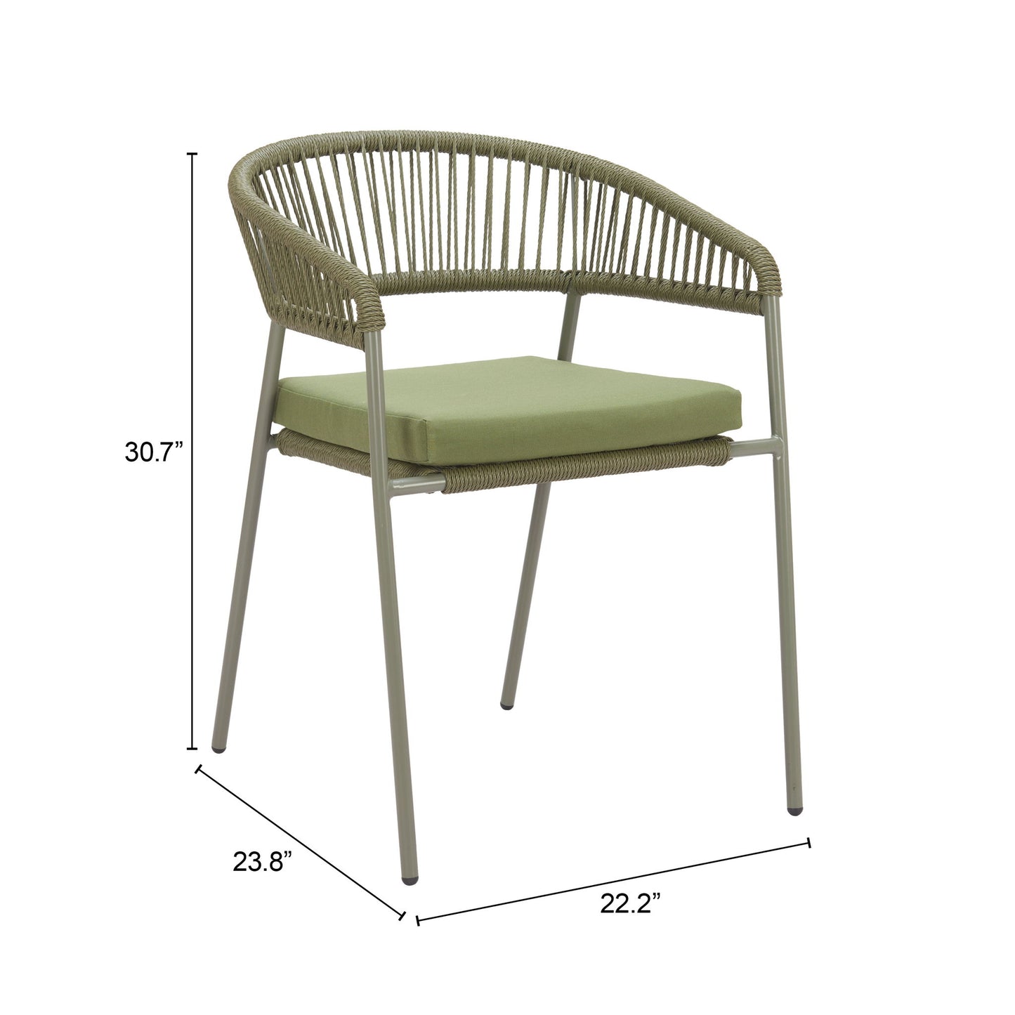 Skye - Outdoor Dining Chair (Set of 2) - Green