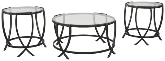 Tarrin - Black - Occasional Table Set (Set of 3)