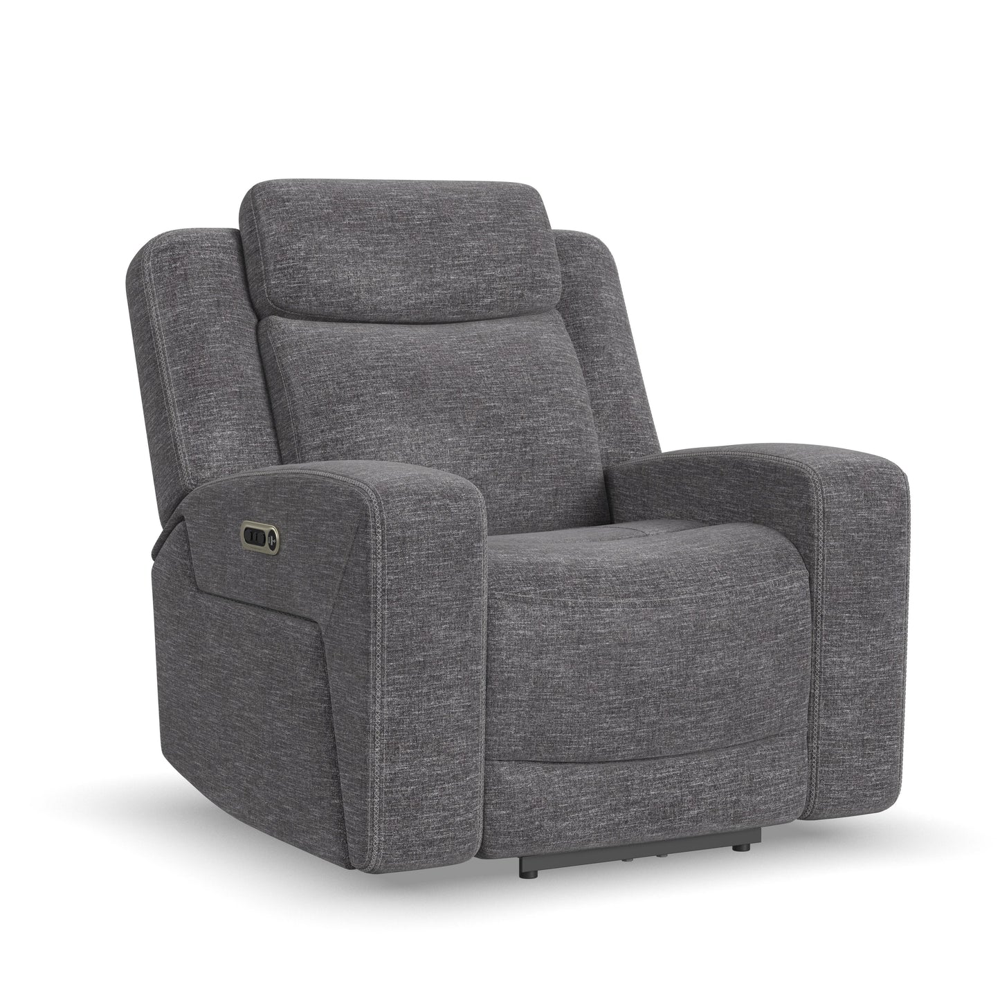 Ridge - Power Recliner With Power Headrest - Granite