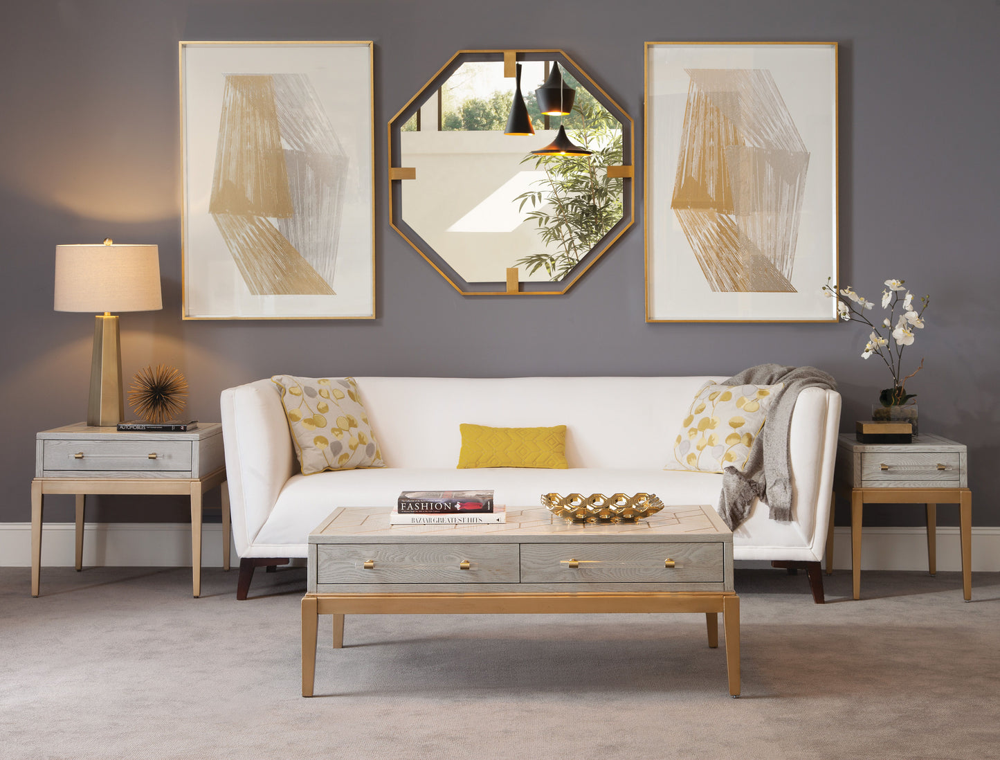 Perrine - Chairside Table - Silver
