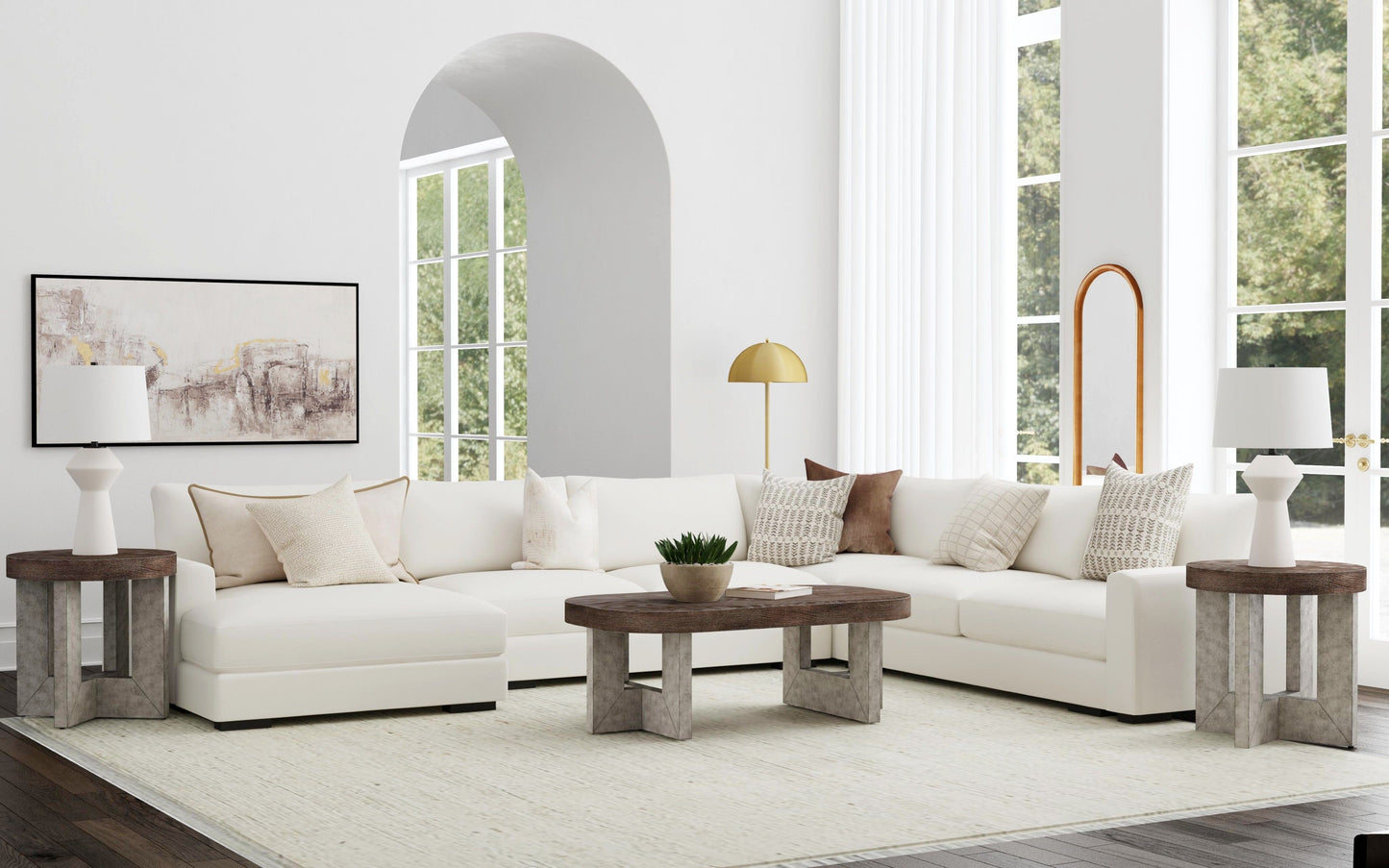 About Town Framed Canvas - Gray