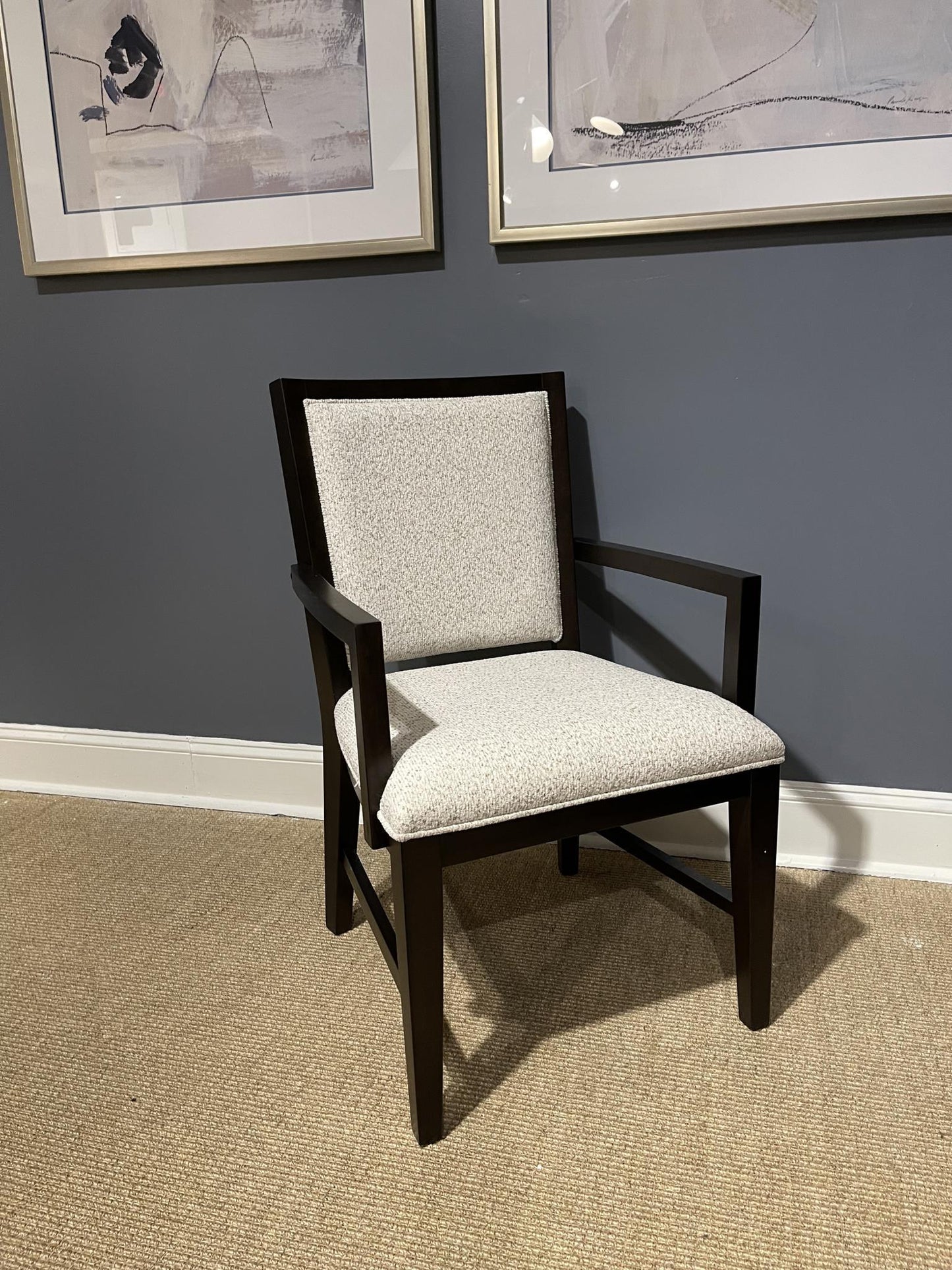 Architect - Upholstered Ladderback Arm Chair (Set of 2) - Onyx