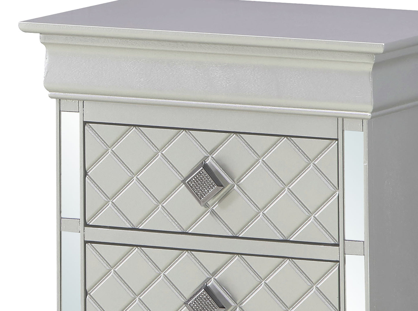 Verona - 24" Nightstand - Silver Champagne