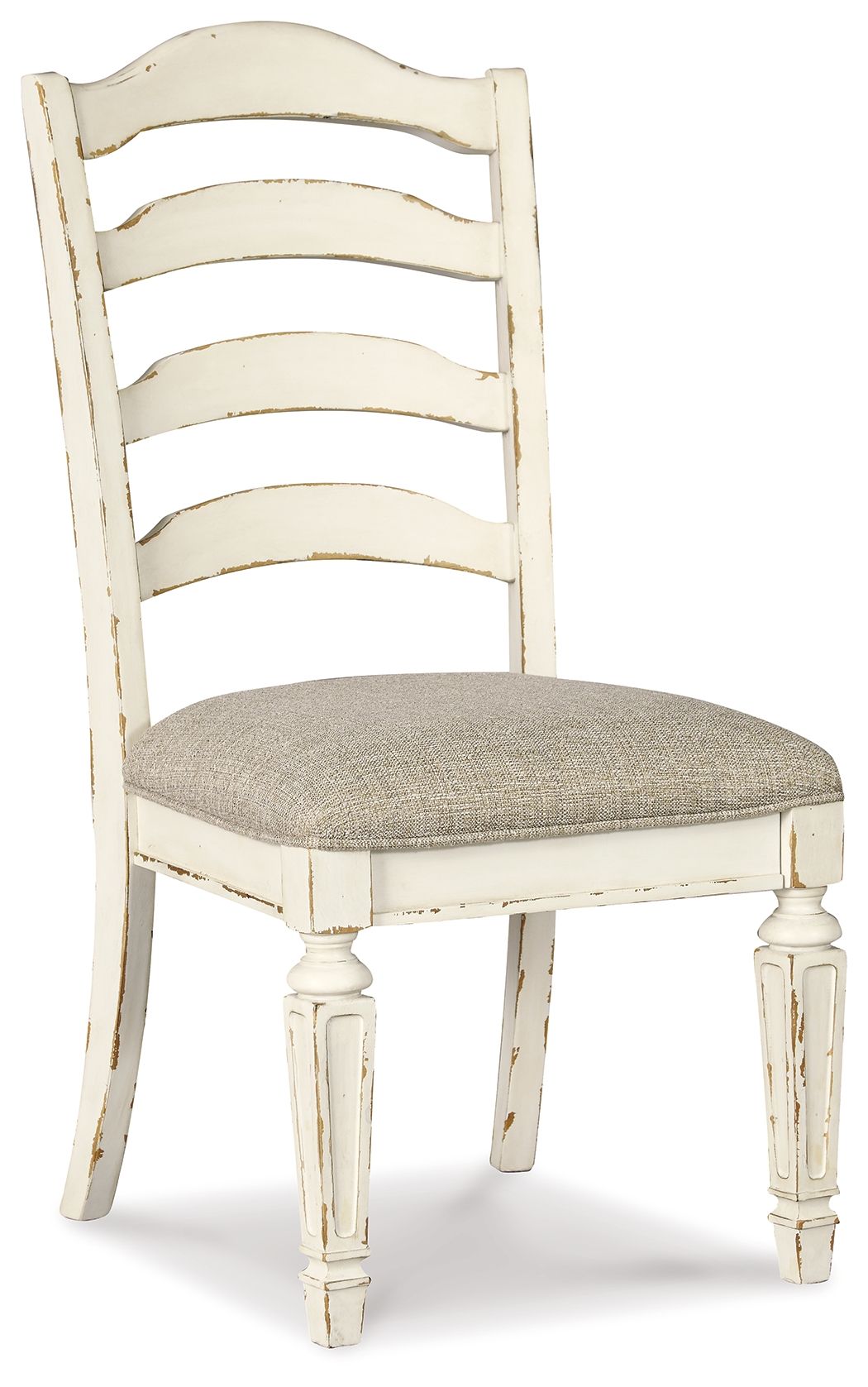 Realyn - Chipped White - Dining UPH Side Chair (Set of 2) - Ladderback