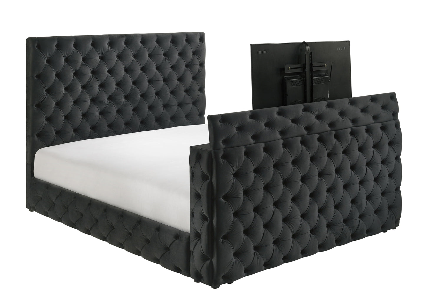 Josephine - King Bed With TV Lift - Black