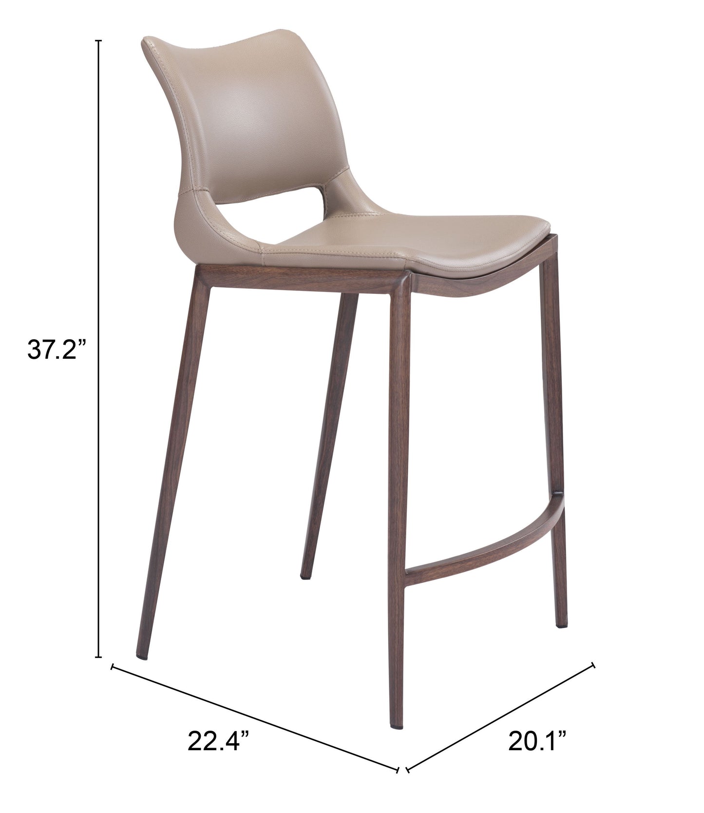 Ace - Counter Chair (Set of 2) - Walnut Legs