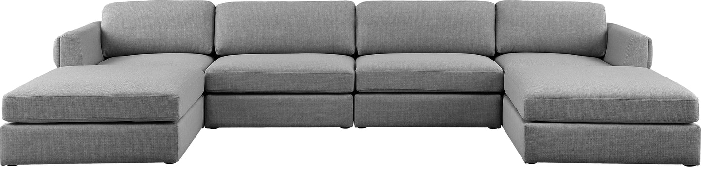 Beckham - Modular Sectional 6 Piece - Gray - Fabric - Modern & Contemporary