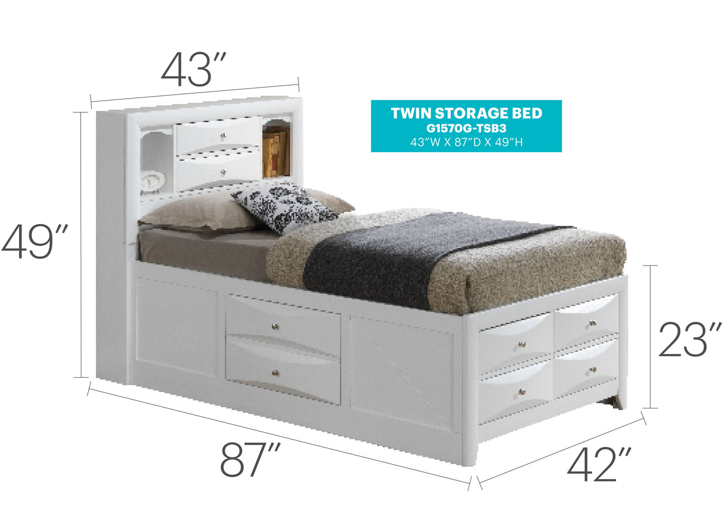 Glory Furniture - Marilla - Storage Bed
