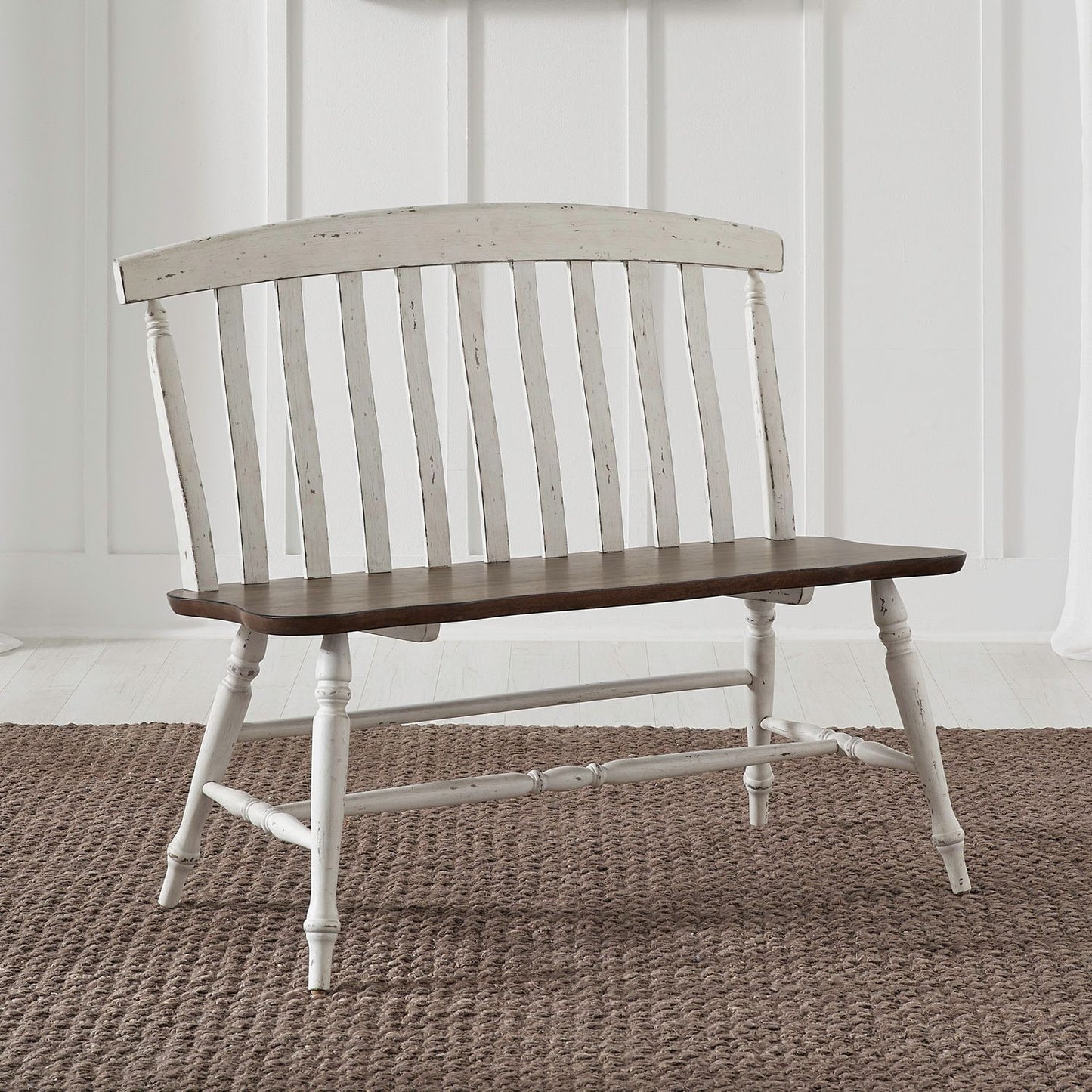 Al Fresco - Slat Back Bench (RTA) - White