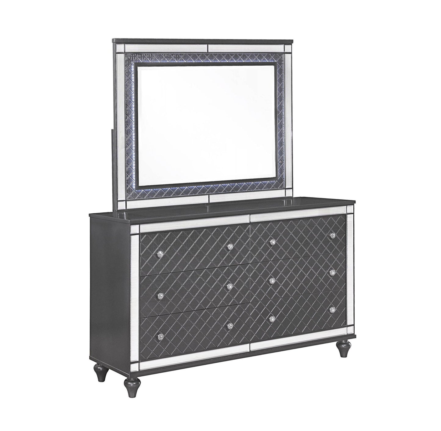 Refino - Bedroom Set - Gunmetal