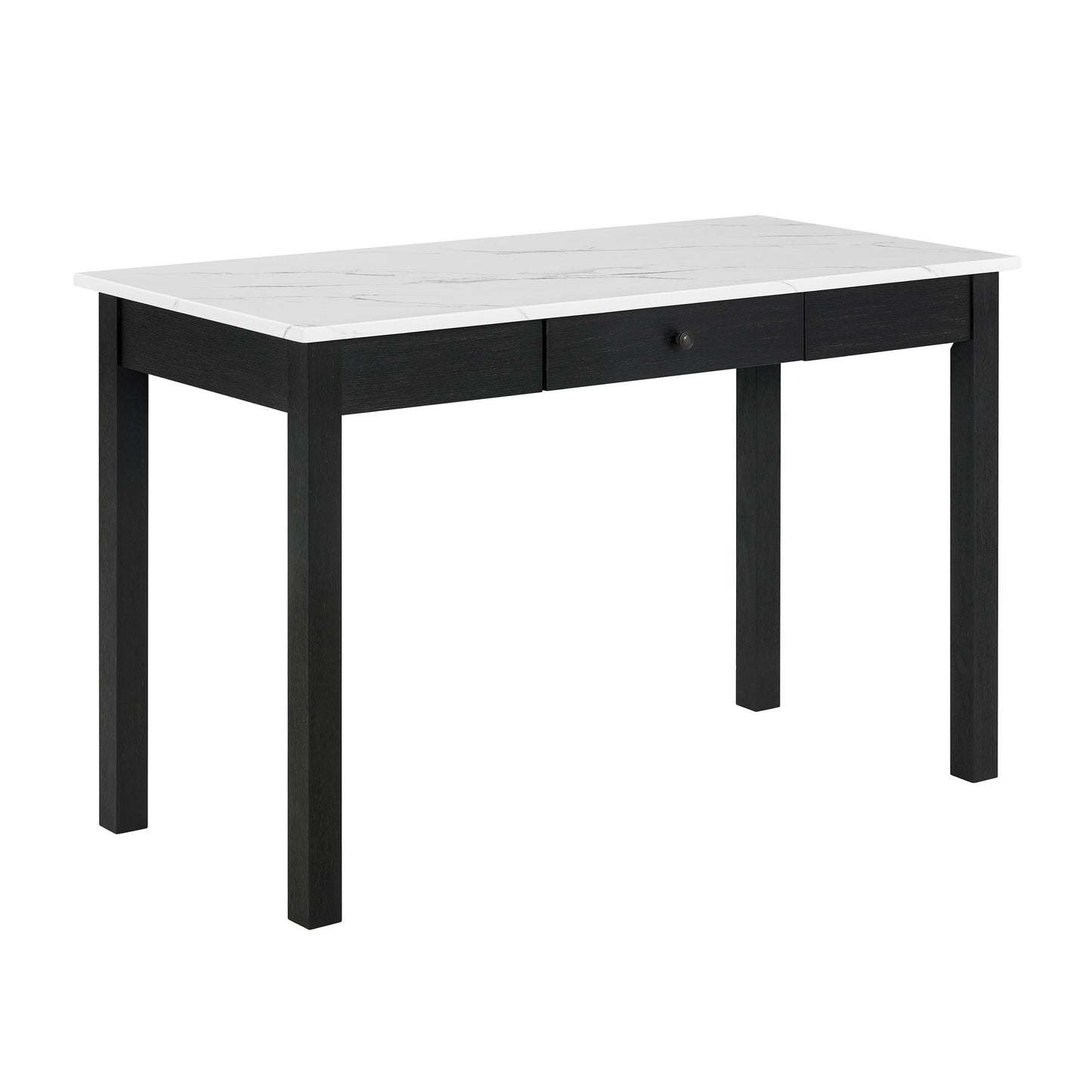 Rylee - Faux Marble Desk - Black / White