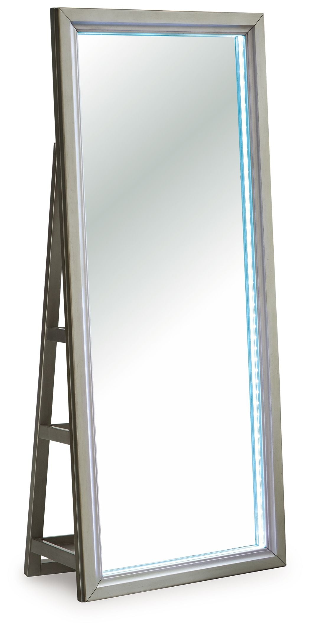 Evesen - Floor Standing Mirror With Storage - Champagne