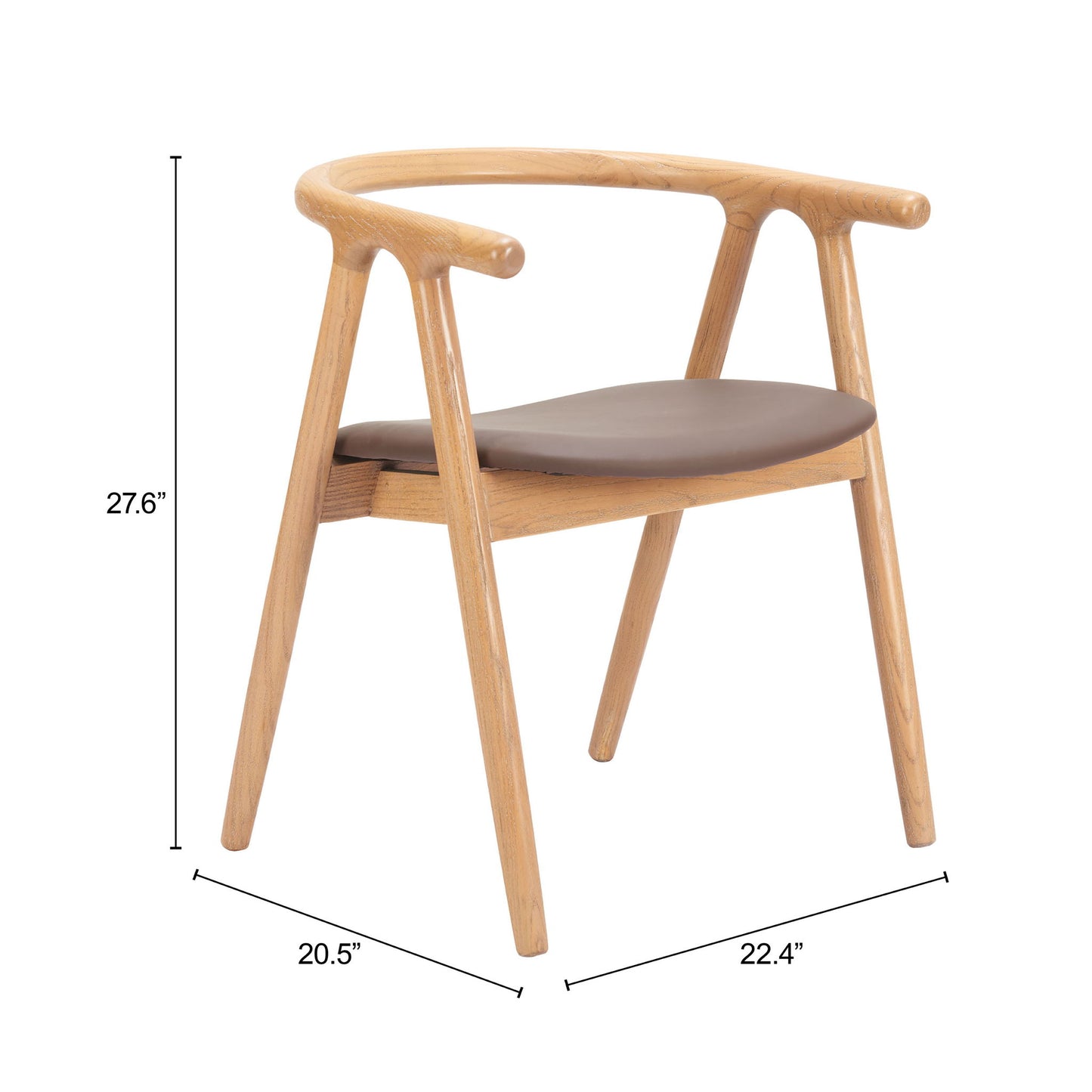 Peker - Dining Chair (Set of 2) - Brown / Natural