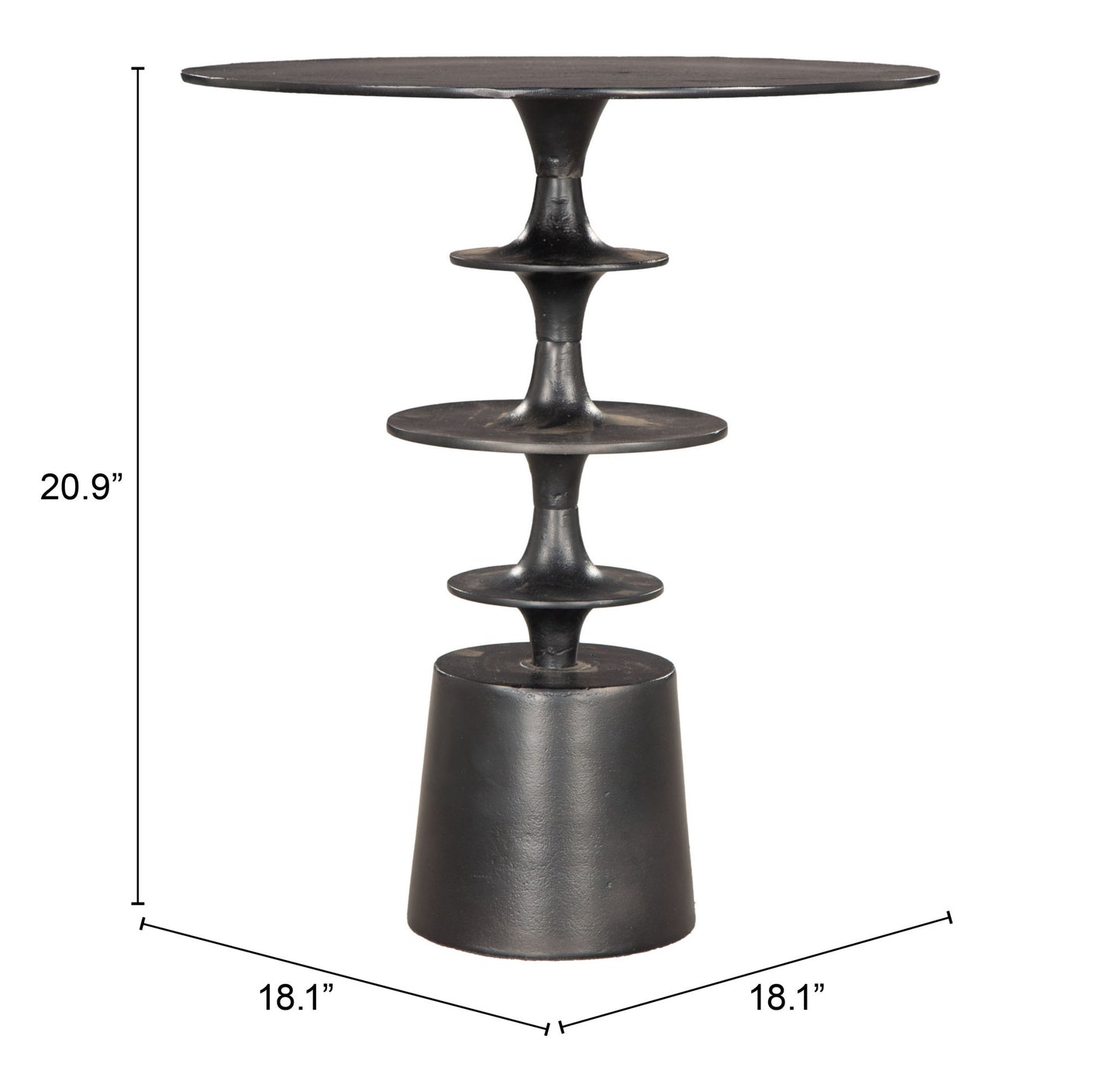 Renie - Side Table - Black